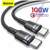 BASEUS - Cable Charge Rapide USB-C a Type-c 5A 100W