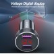 ROCK - Chargeur Voiture  Métal Double QC 3.0 LED Affichage 