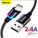 Câble USB Baseus LED Noir -  Lightning